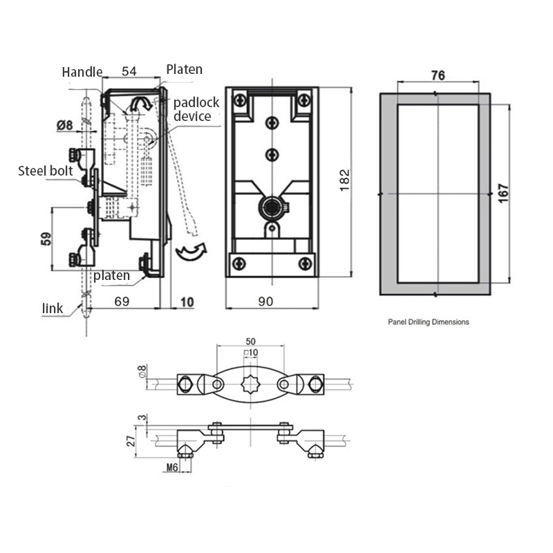 FMS888-1S Stainless Steel Industrial Box Change Locks