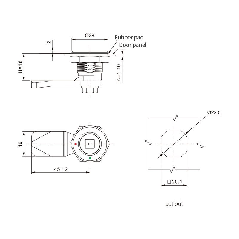 MSC705-4S 90°Rotation Stainless Steel Industrial Panel Locks