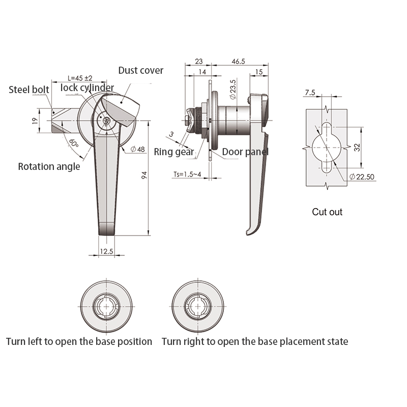 MS317-1B 360g Protective Industrial Stainless Steel Locks