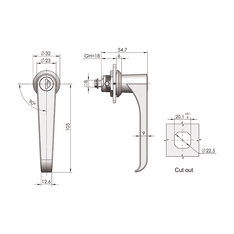 MS308-1S Industrial Stainless Steel Locks With Core