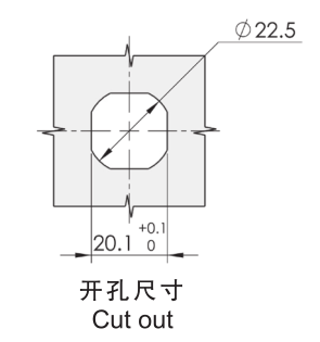 MS705-3S S-Type Lock Cylinder Stainless Steel Industrial Locks