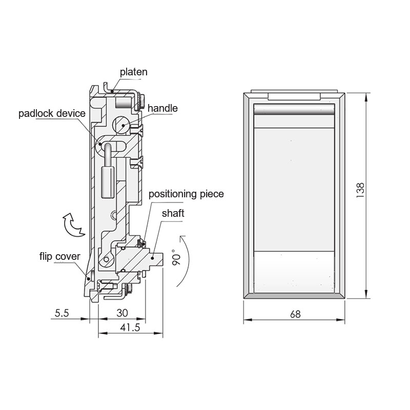 DS888-2 Waterproof Box Type Passive Electronic Transformer Locks