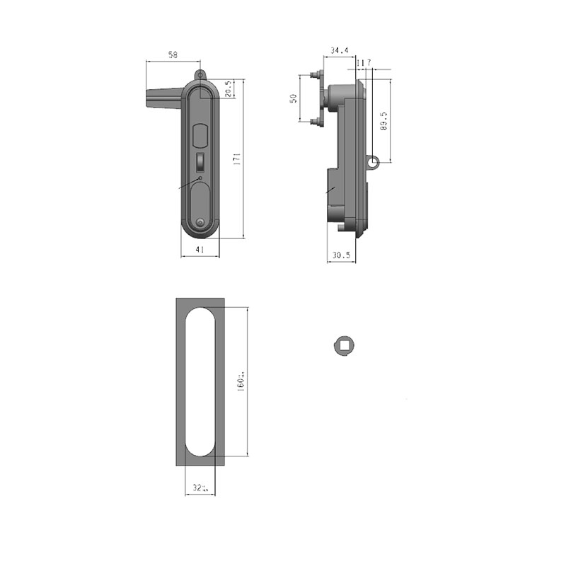 DS864-2P-1A Electronic Lock Cylinder Active Electronic Locks With Hook