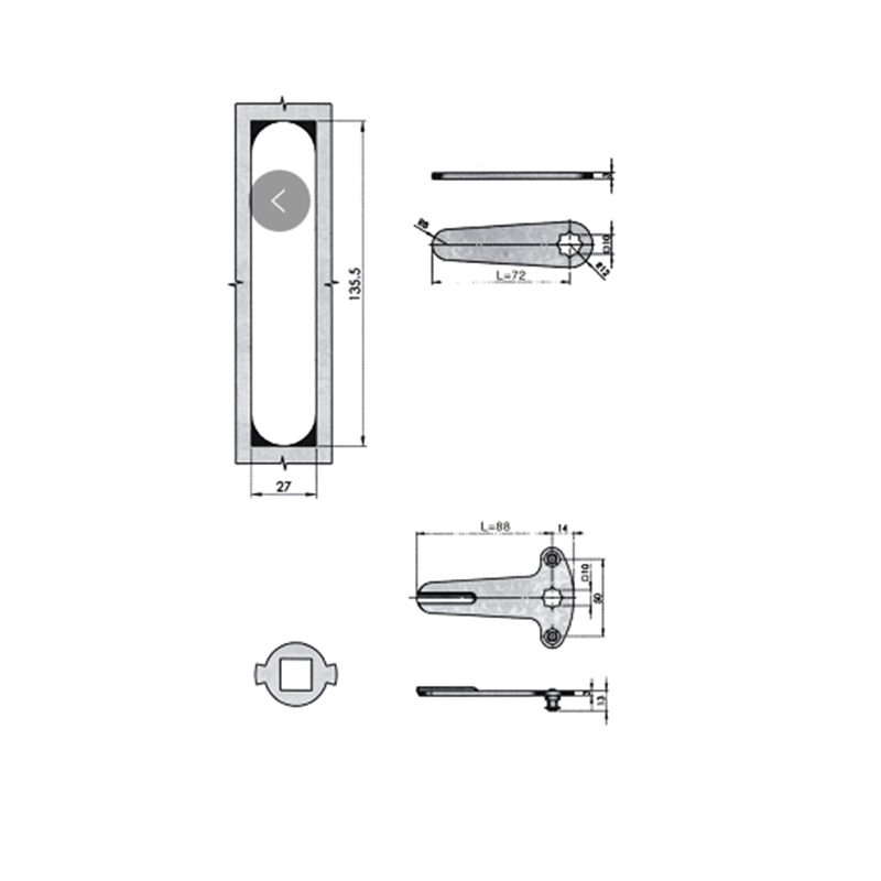 DS818-1 Quick-Open Electronic Key UnLock Passive Locks With Handle