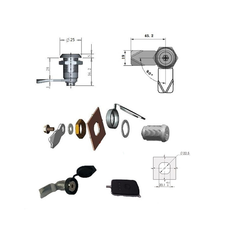 DS705-2M Passive Electronic Locks With Electronic Key UnLock