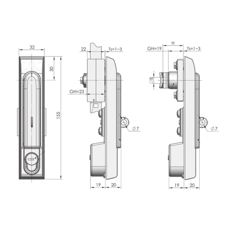 DS834-1 Passive Electronic Locks With Mb01 Rack Drive Mechanism