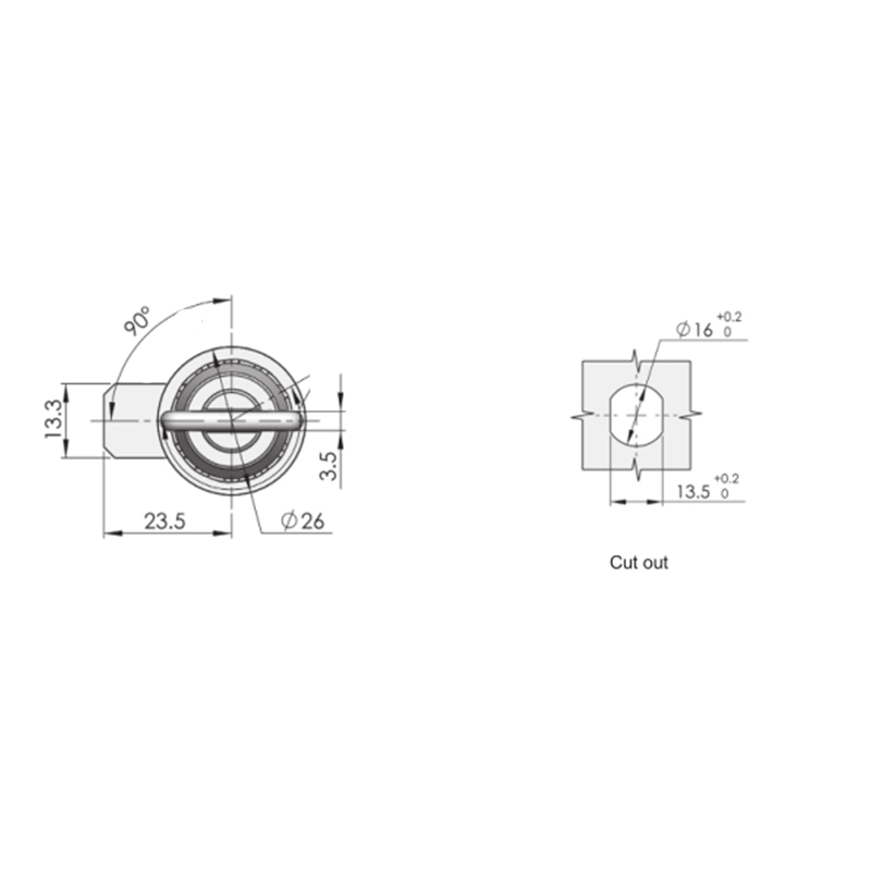 MS816-3S-4 52g Groove Lock Core Compression Latch Locks