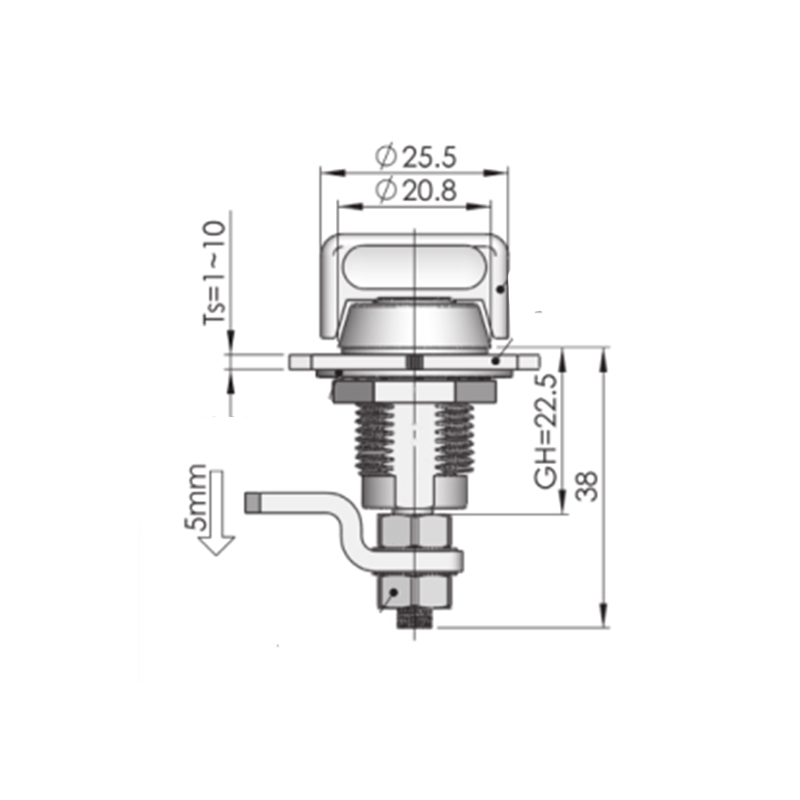 MS816-3S-4 52g Groove Lock Core Compression Latch Locks