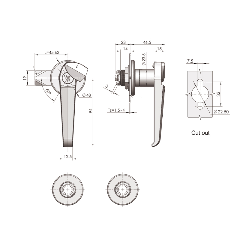 MS317-1B 360g Protective Industrial Stainless Steel Locks