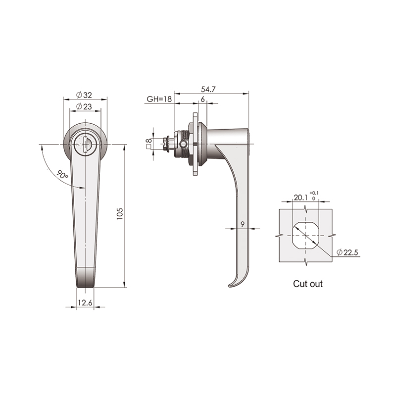 MS308-1S Industrial Stainless Steel Locks With Core