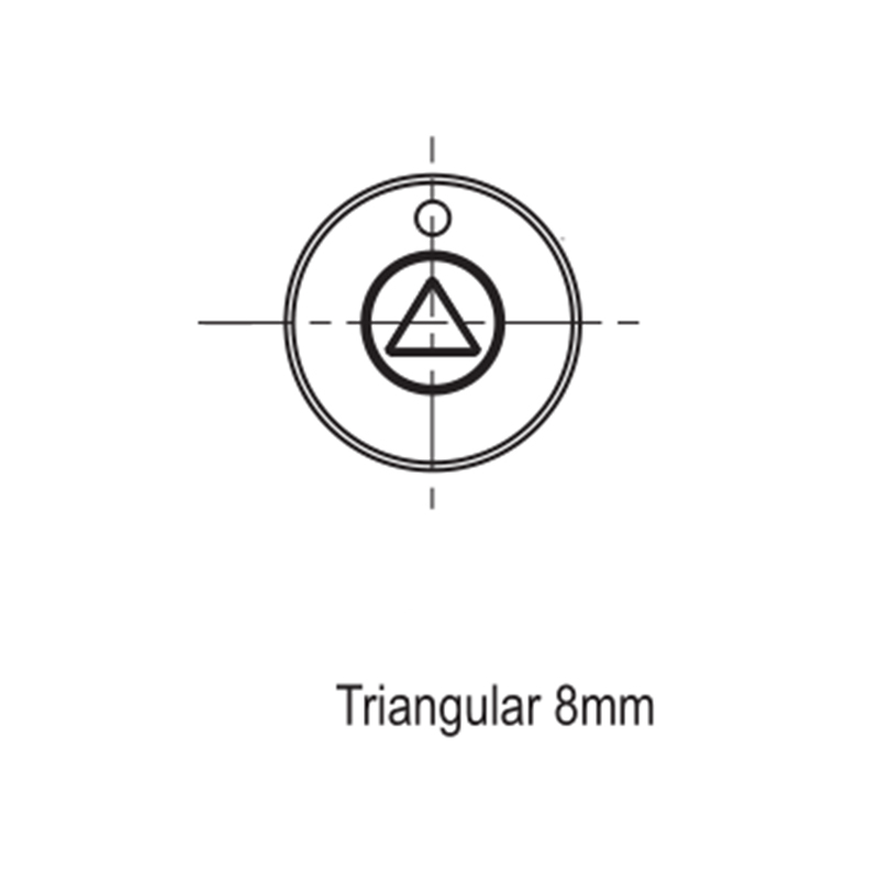 MS705F-3 8*8 Triangle Black Plastic Spray Cylindric Locks