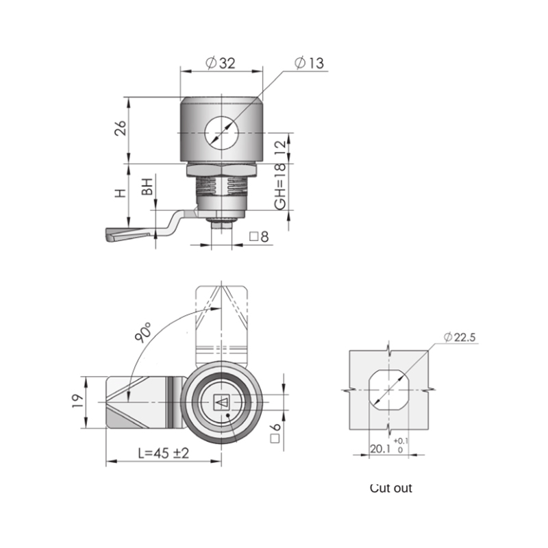 MS705-J Padlock Type Industrial Cylindric Locks