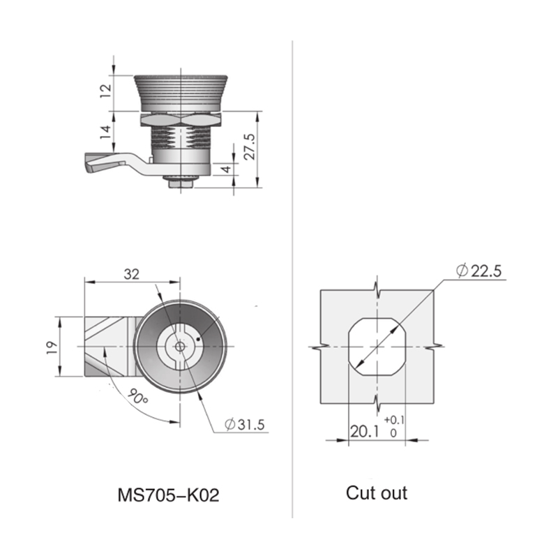 MS705-K01 Peacock Green Spray Plastic Handle Cylindric Locks