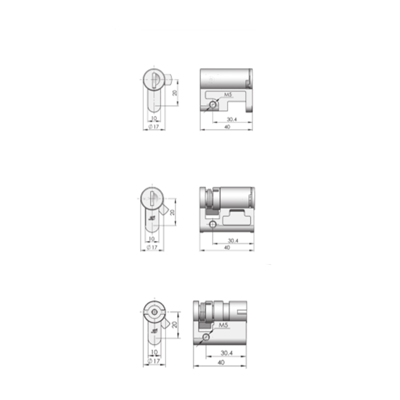 MS839 Steel Bolt Connected Industrial Flat Door Locks