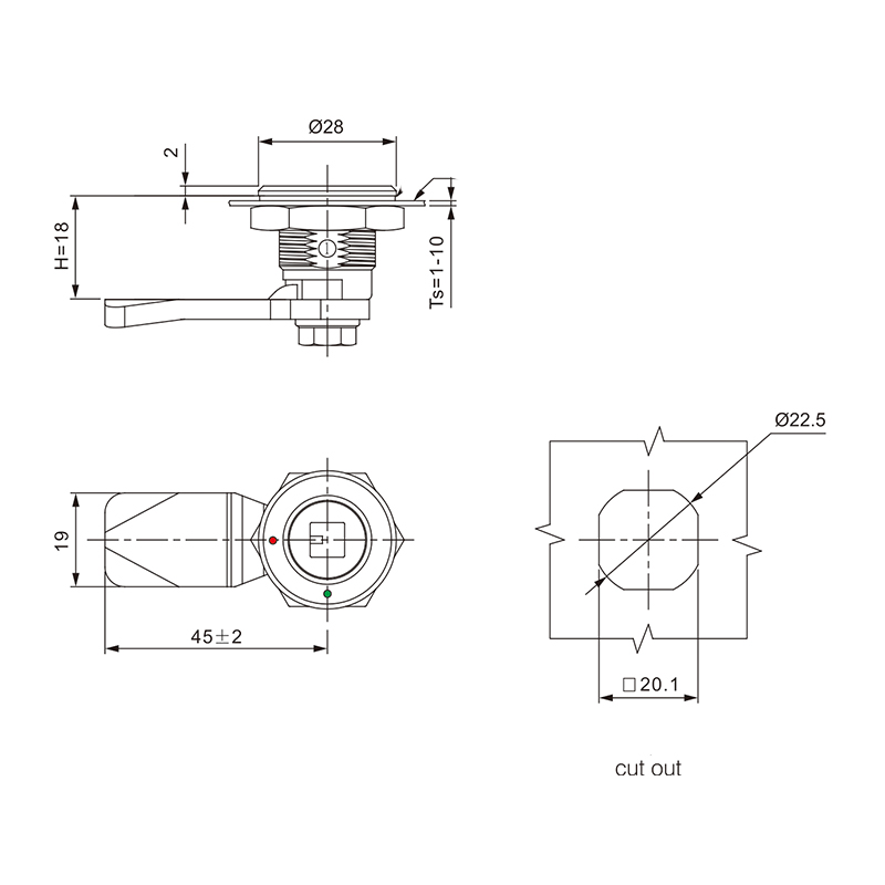 MSC705-4S 90°Rotation Stainless Steel Industrial Panel Locks