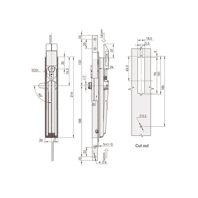 MS830-3D Blacklight Spray Paint Handle Connecting Rod Locks