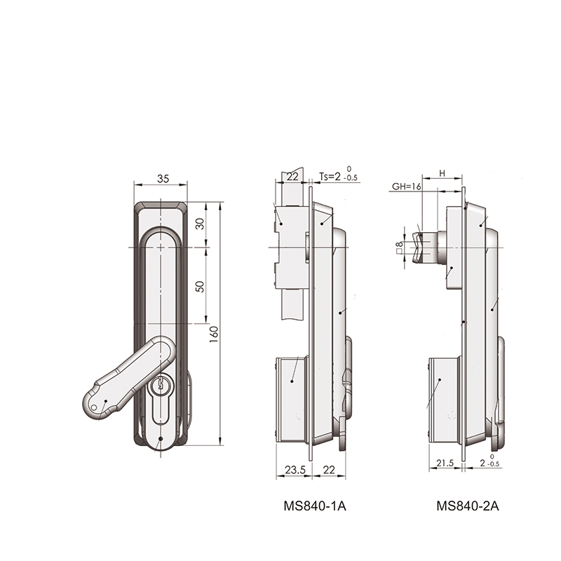 MS840-1A  Single Point Steel Bolt Zinc Alloy Shaft Connecting Rod Locks 