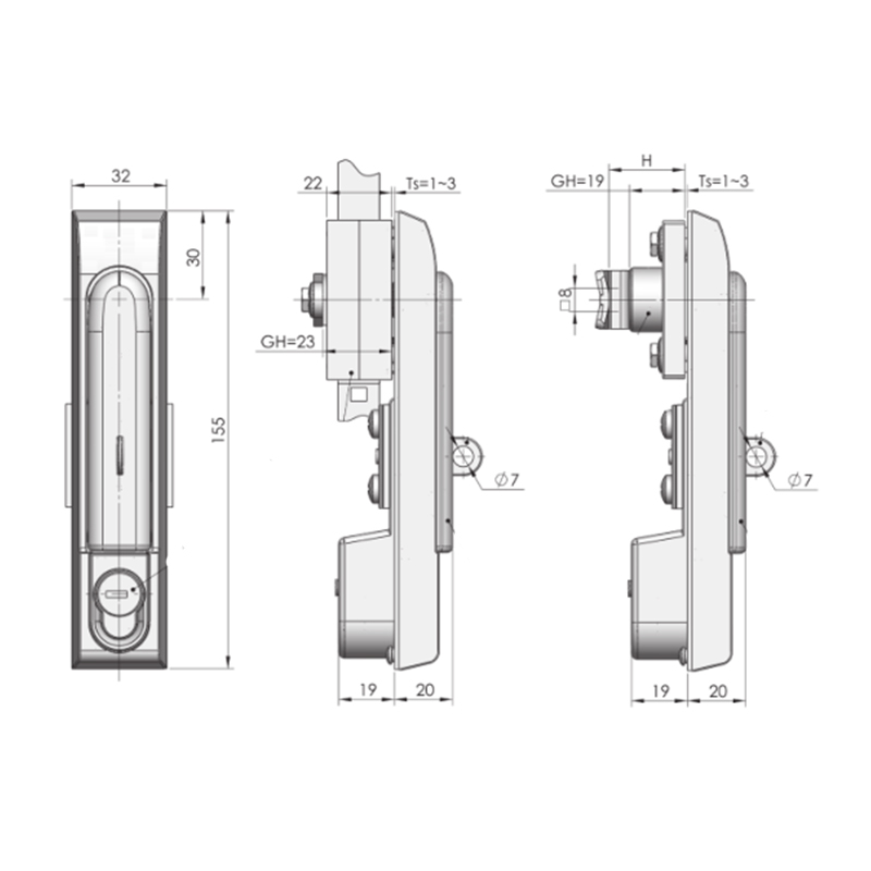 MS834-1P Passive Electronic Locks With Mb01 Rack Drive Mechanism And Padlock