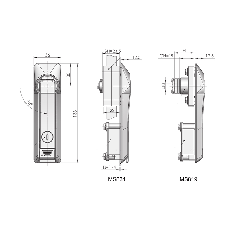 MS819-1 Steel Bolted Rod Connecting Rod Locks with Button