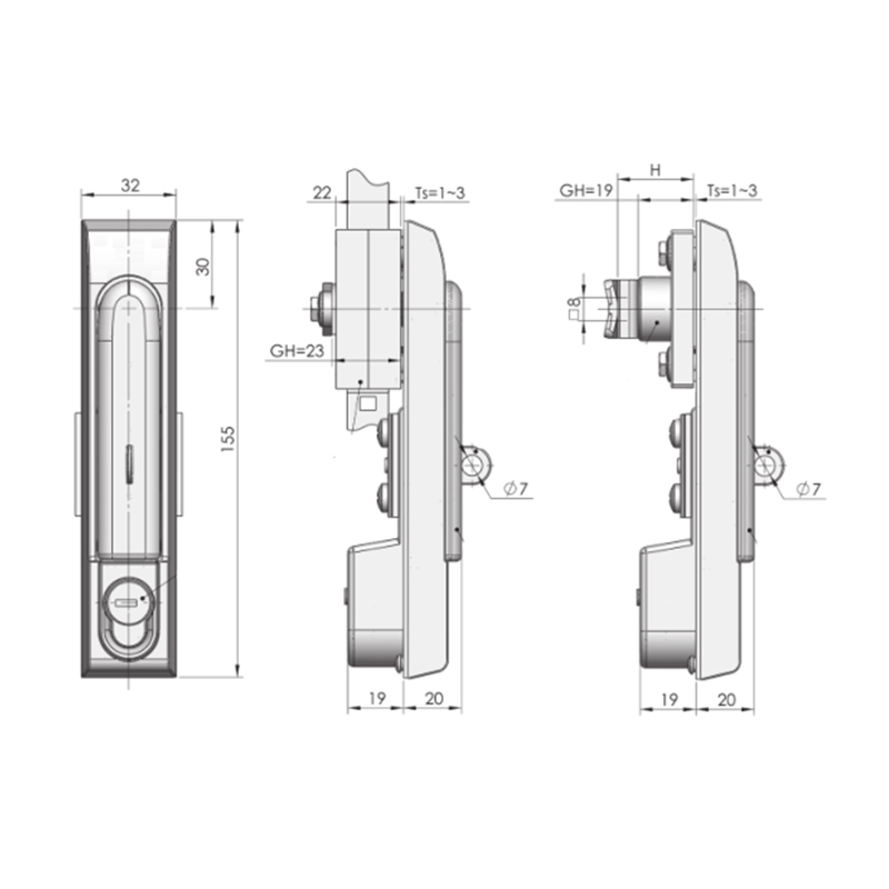 MS834-1  Passive Electronic Locks With Mb01 Rack Drive Mechanism And Padlock