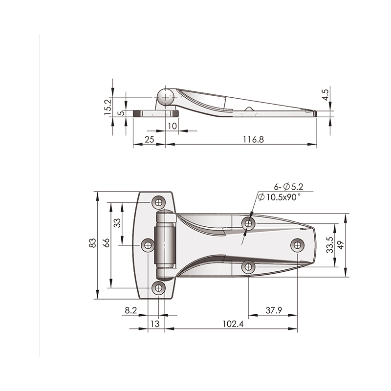 CL142 311g 50lot Mirror Polished Stainless Steel Hinges