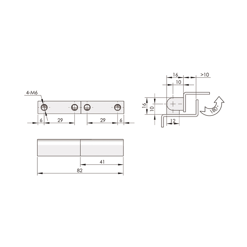 CL204-3A 106g 180°Open Mirror Polishing Stainless Steel Hinges