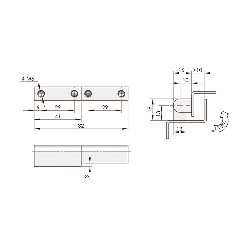 CL204-3B Stainless Steel (Mirror Polished) Industrial Hinges