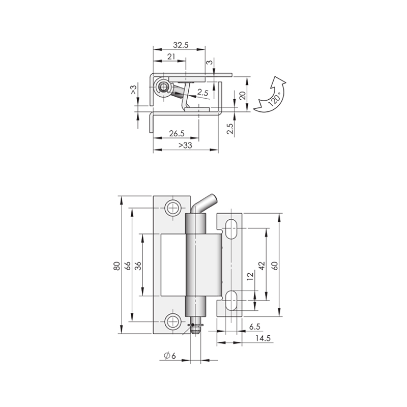 CL101-1S 100lot Stainless Steel (Grinding and Polishing) Hinges