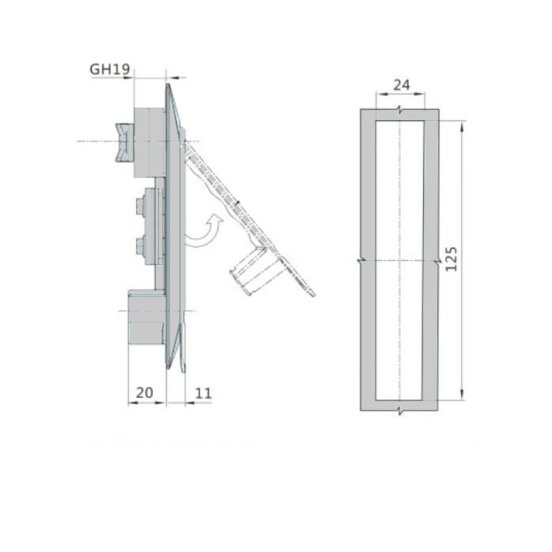 MS848-1 Black PA Dust Cover Industrial Connecting Rod Locks