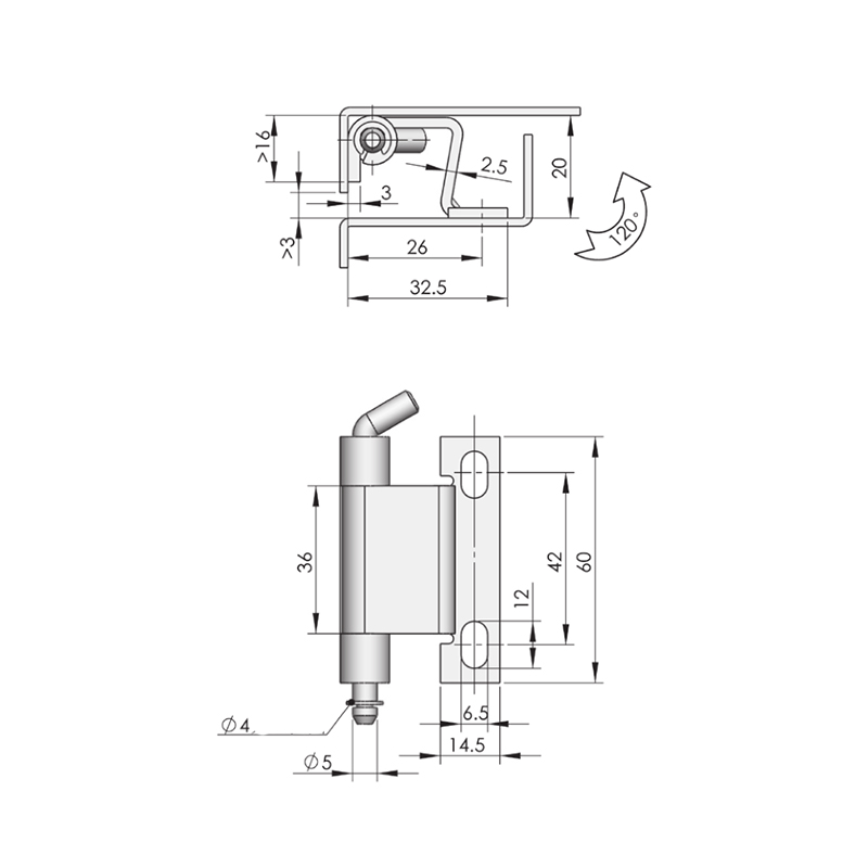 CL101-3S 83g Stainless Steel (Grinding and Polishing) Hinges