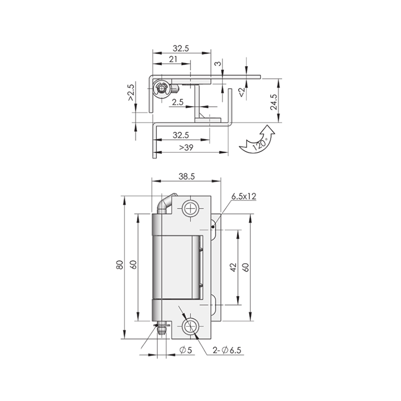 CL101-2S 200lot Stainless Steel (Grinding and Polishing) Hinges