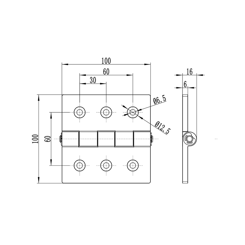 CL200-1 480g Welding On Both Ends Stainless Steel Hinges