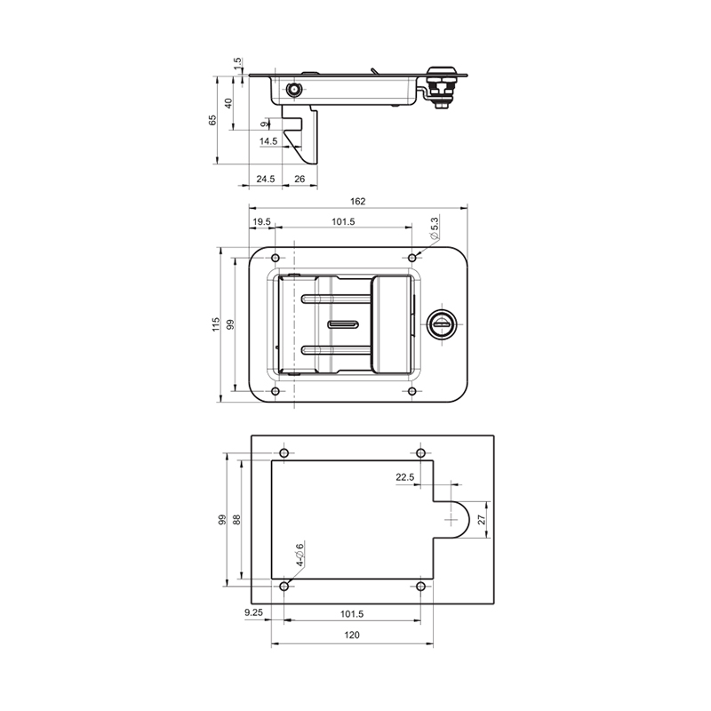 MS860 Impact Type with Lock Cylinder Panel Locks