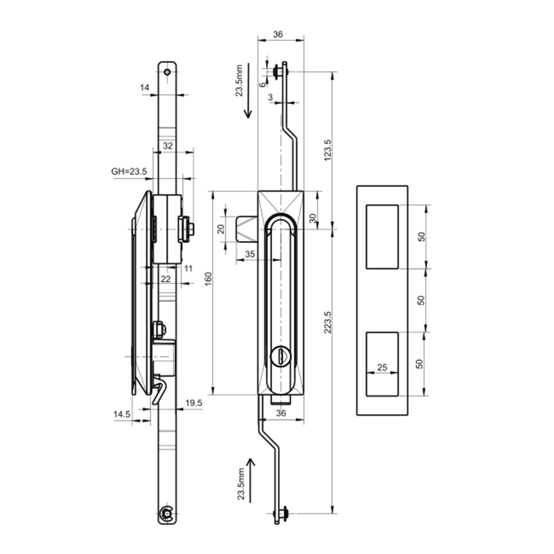 MS861-2D MB4 Rack Drive Mechanism Connecting Rod Locks