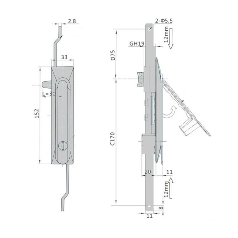 MS862 Galvanized Steel Bolts Industrial Connecting Rod Locks