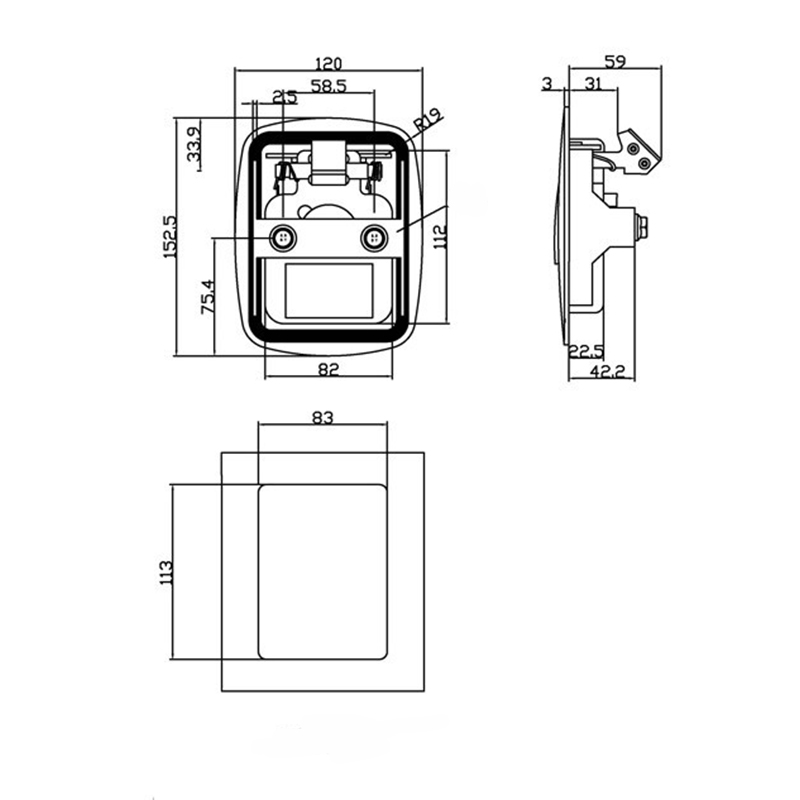 MS866-12 Waterproof Impact Type Panel Cabinet Locks