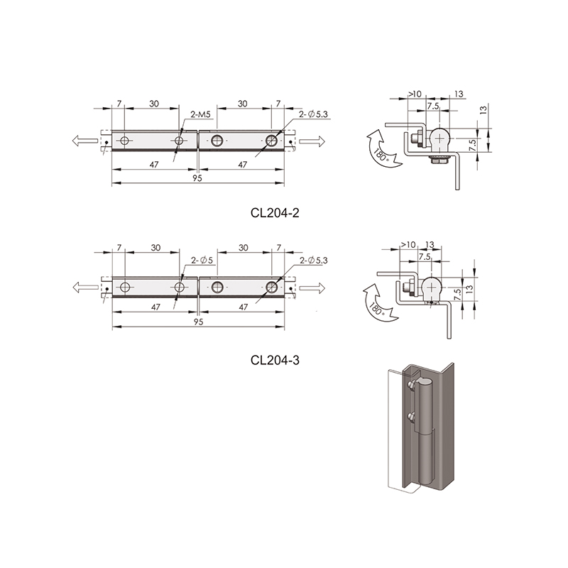 CL204-2 80g Mirror Polishing Stainless Steel Hinge Sheet With Cover