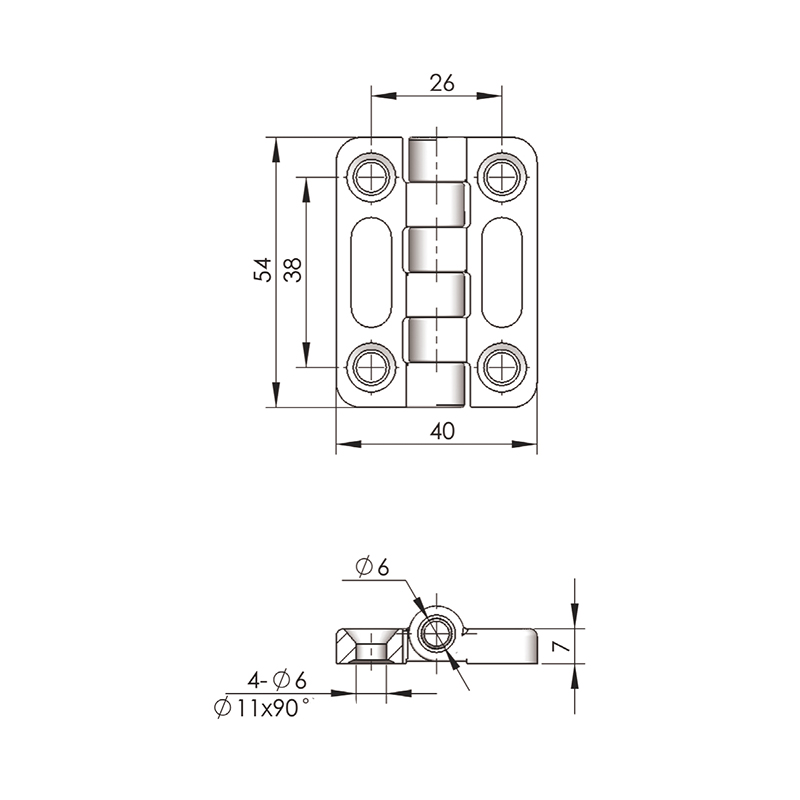 CL209-2S 160°Opening Angle Stainless Steel Hinges