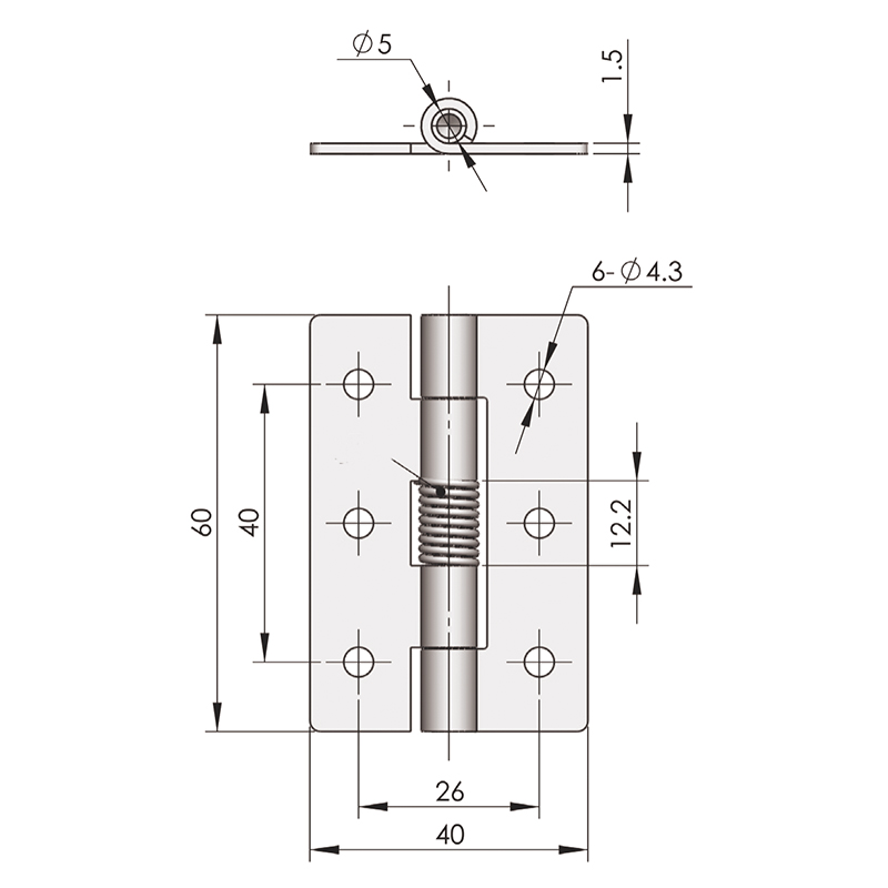 CL253-6 29g 400lot Brushed And Polished Stainless Steel Hinges 