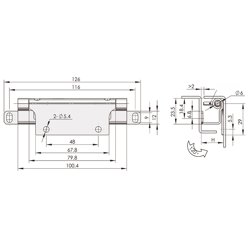 CL268-1 23.4H 115g 120lot Surface Grinding Treatment Stainless Steel Hinges