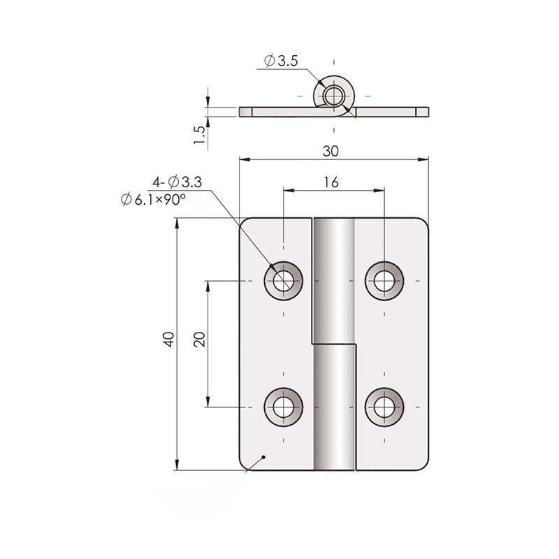 CL253-9 25g 200lot Mirror Polishing Stainless Steel Hinge Page Hinge Shaft