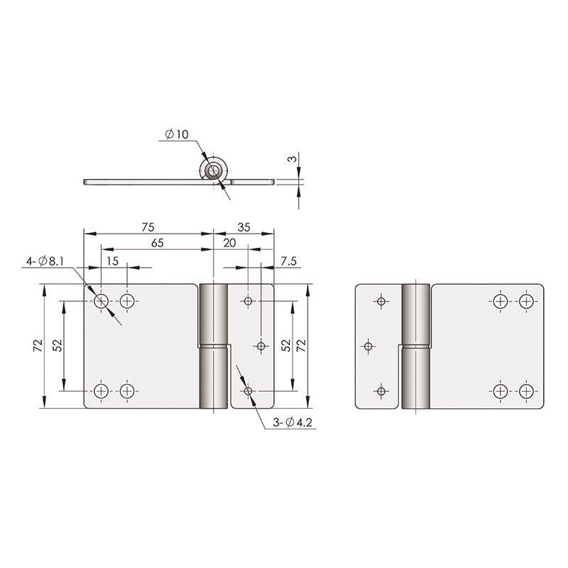 CL281 257g 60lot Mirror Polishing Stainless Steel Hinges