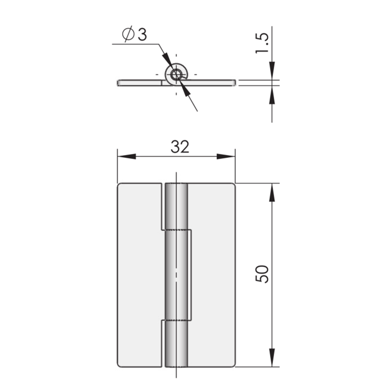 CL253-4 29g 400lot Brushed And Polished Stainless Steel Hinges