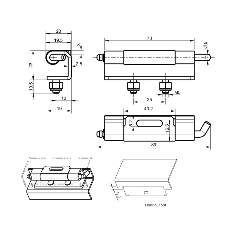 CL101-5S Polished Nature Stainless Steel Industrial Hinges