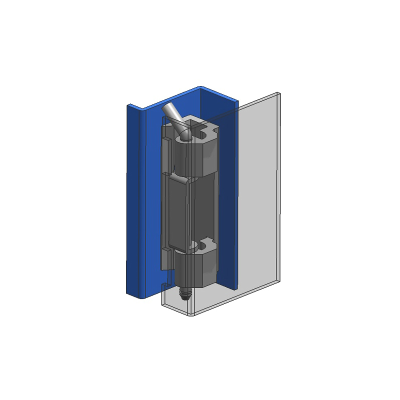 CL201-9 Sandblasting Surface Zinc Alloy Built-in Hinge Page, Stainless Steel Pin