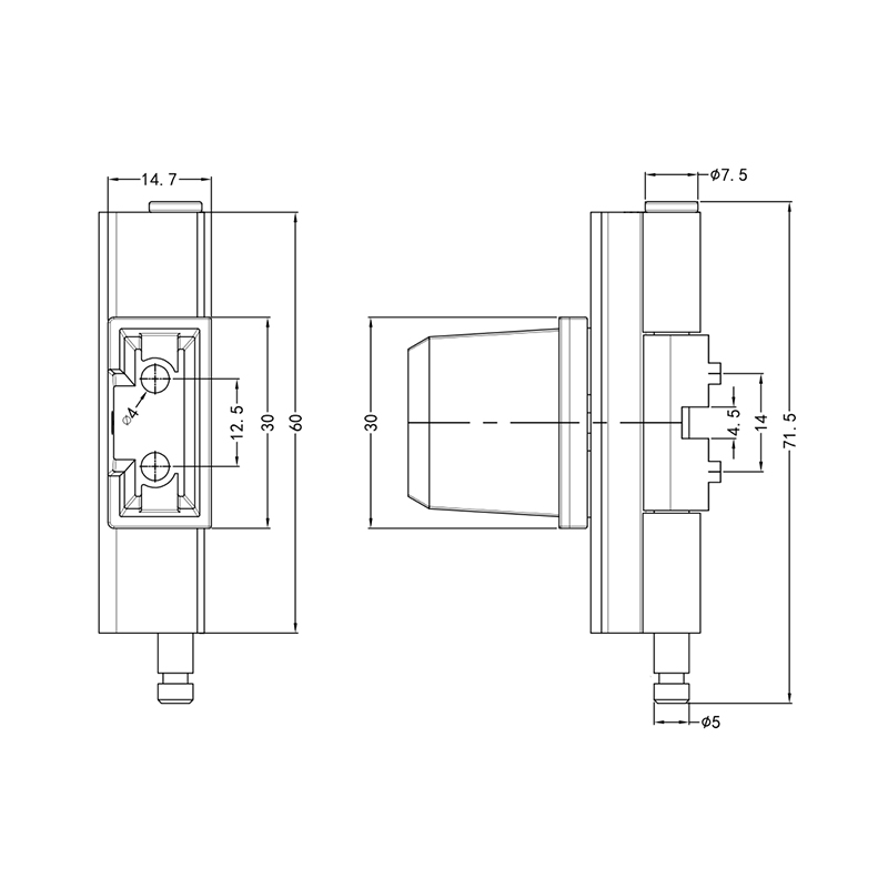 AE-1F Iron (White Zinc Plating) Carbon Steel Built-in Box Hinge, Pin