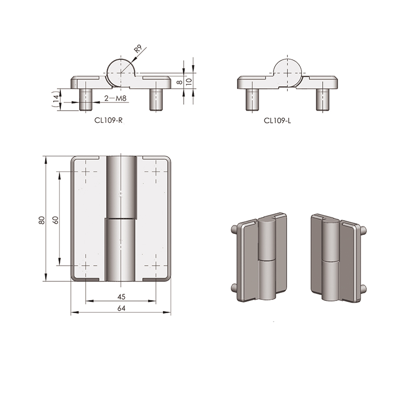 CL109 Zinc Alloy Industrial External Hinges