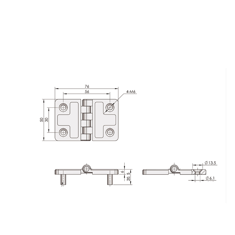 CL214-2 Black Spray Carbon Steel Pin External Hinges