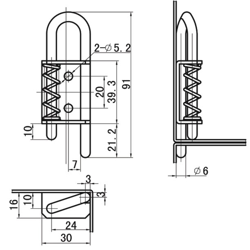 CL226 Left Right Distinguish White Galvanized Carbon Steel Hinge Pages