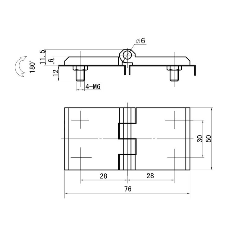 CL233-2A-3 144g Brushed And Polished SUS304 Stainless Steel Hinges